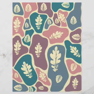 Papel con patrón de hoja y piedra
