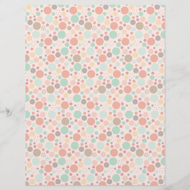 Papel con patrón de membrete de puntos de polka (Anverso)