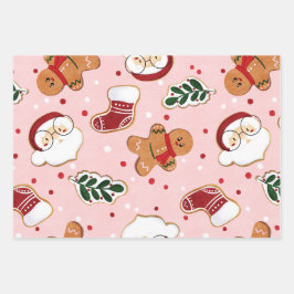 Papel con patrón de Santa y Navidad adorable