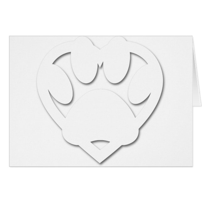Papel Cortando Papas De Perro Y Forma De Corazón (Anverso (Horizontal))