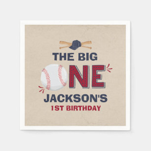 Papel Cumpleaños del béisbol de la servilleta del fies