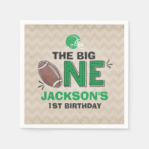Papel Cumpleaños del fútbol de la servilleta del fiest