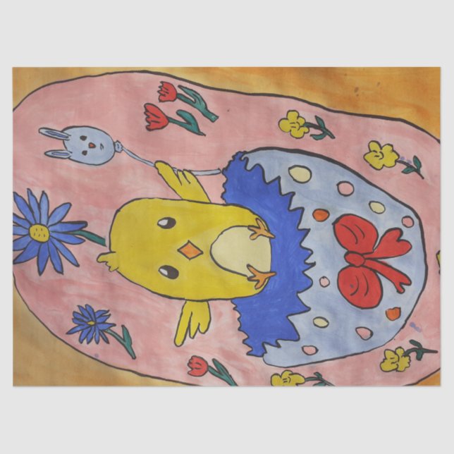 Papel cutáneo de pollo de Pascua (Anverso)