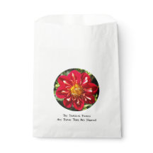 Dahlia roja con par de abejas - Bolsa de favores b