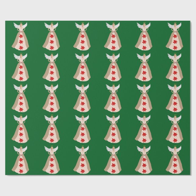 Papel de ajuste Angel Green de los navidades (Superficie plana)