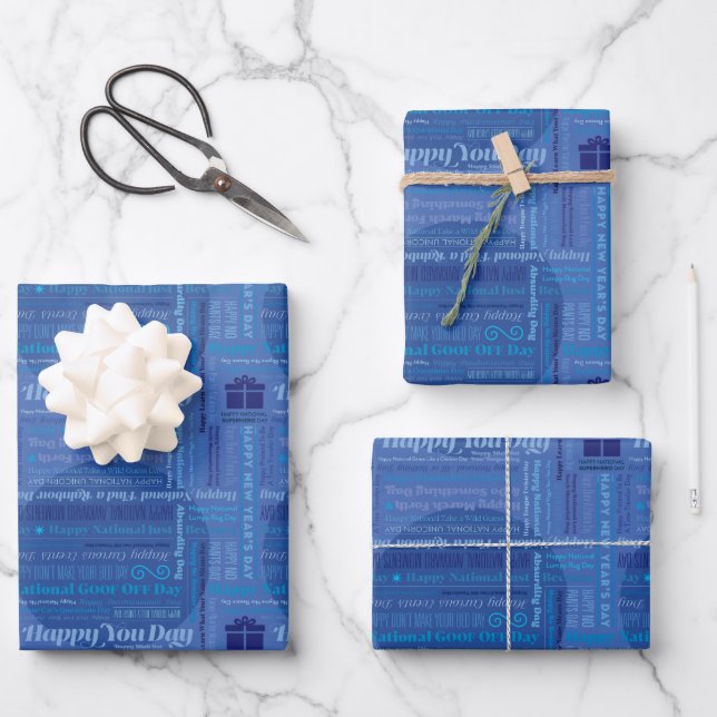 Papel de ajuste Blue Happy Days (Anverso)