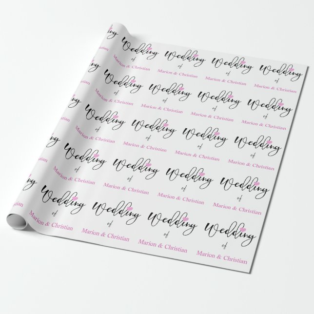 Papel de ajuste Boda personalizado (Desenrollado)