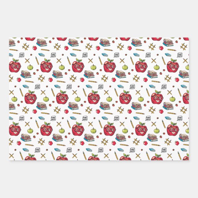 Papel de ajuste con tema escolar (Anverso)