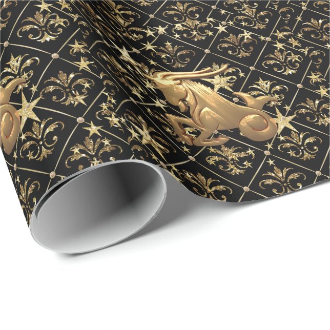 Papel de ajuste de astrología de Capricornio (Esquina del rollo)