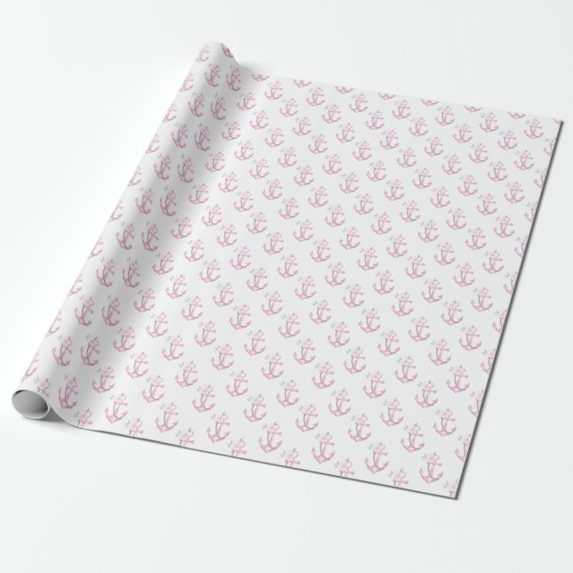 Papel de ajuste de Baby Shower Nautical | Floral r (Desenrollado)