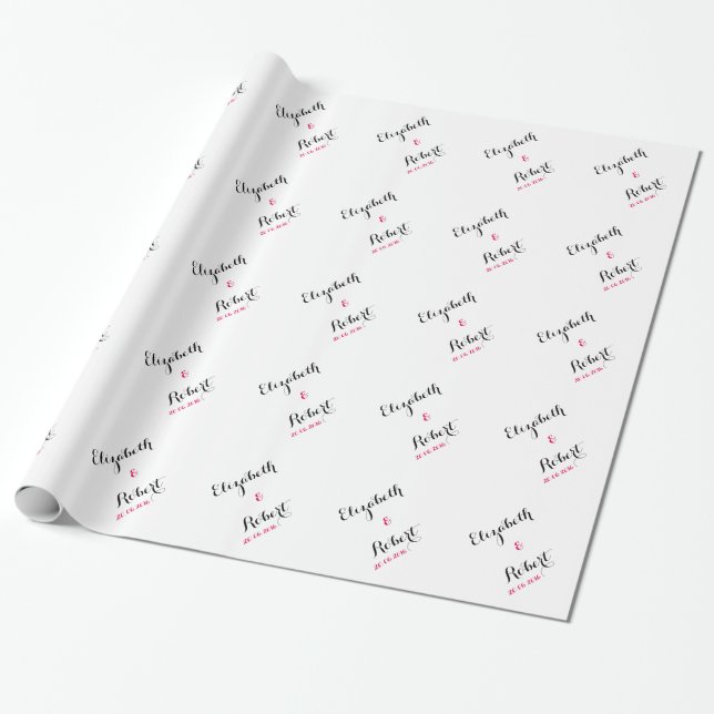 Papel de ajuste de Boda personalizar (Desenrollado)