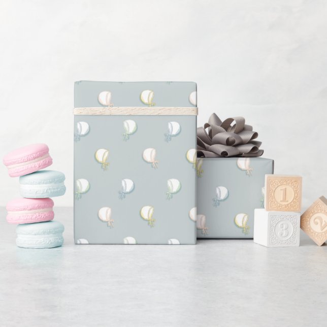 Papel de ajuste de bonnet para bebé azul (Baby Shower)