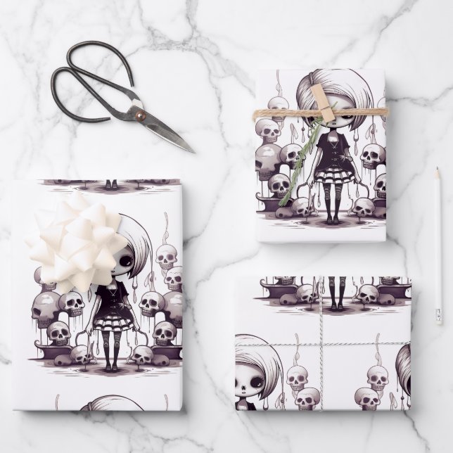 Papel de ajuste de Chica zombi personalizado (Anverso)