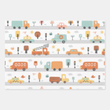 Papel de ajuste de coches y barcos para niños
