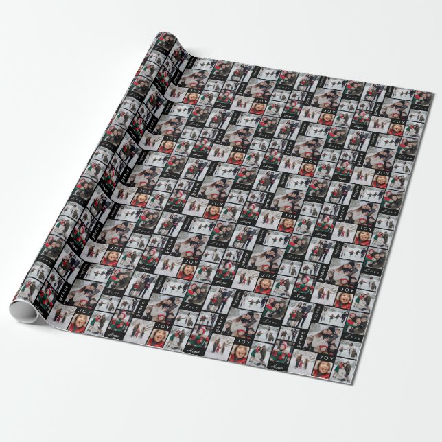 Papel de ajuste de Collage de fotos para navidades (Desenrollado)