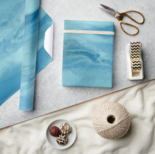 Papel de ajuste de color de agua de tinte azul