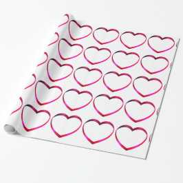 Papel de ajuste de corazones rosados