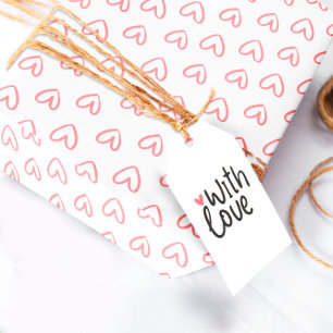 Papel de ajuste de corazones rosados