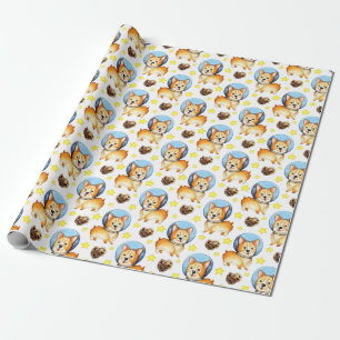Papel de ajuste de corgi de corte espacial