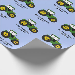 Papel de ajuste de cumpleaños de Green Tractor