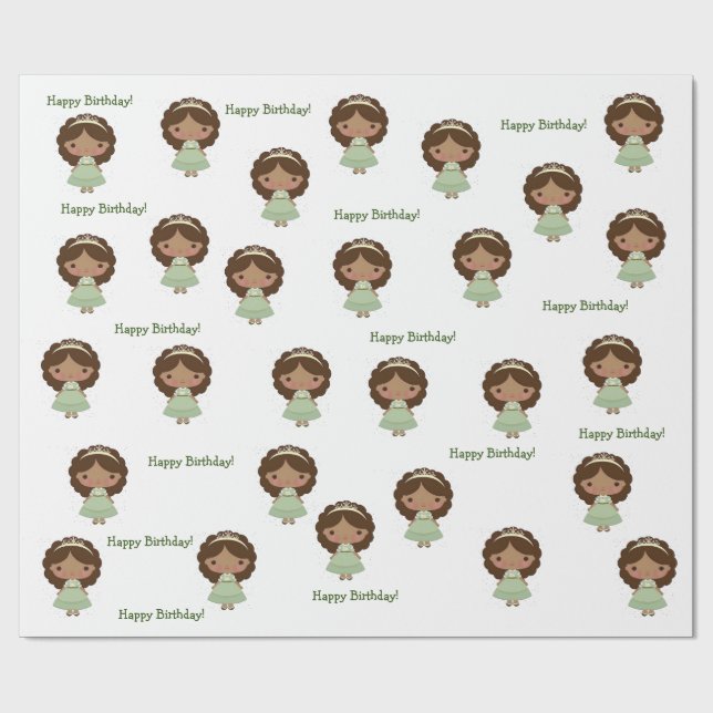 Papel de ajuste de cumpleaños para Chica (Superficie plana)