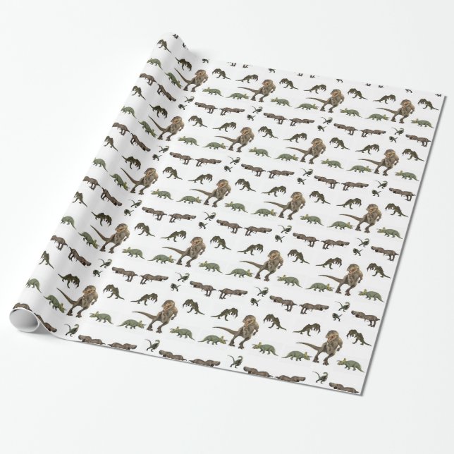 Papel de ajuste de dinosaurios (Desenrollado)