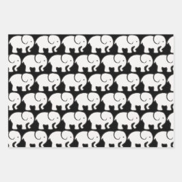 Papel de ajuste de diseño de elefantes blancos