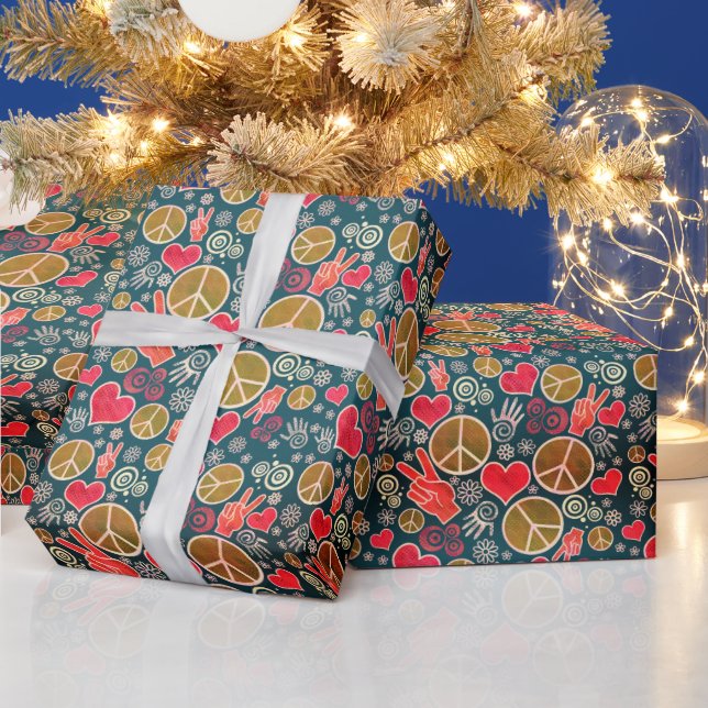 Papel de ajuste de diseño de signo de paz (Vacaciones)