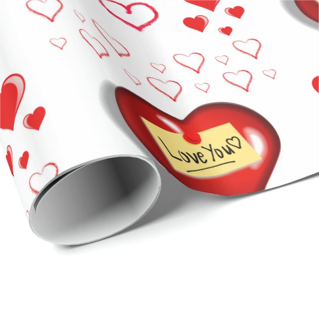 Papel de ajuste de el día de San Valentín (Esquina del rollo)