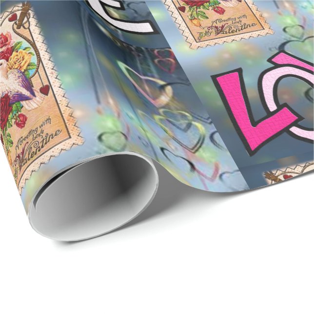 Papel de ajuste de el día de San Valentín (Esquina del rollo)