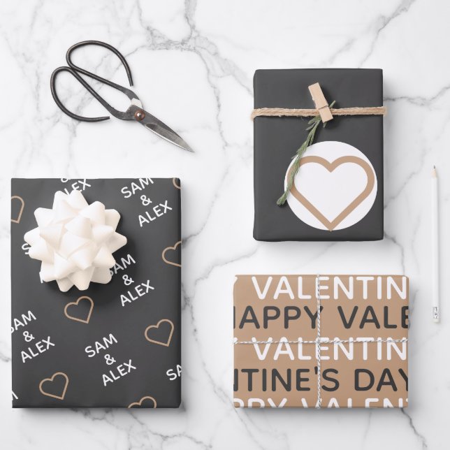 Papel de ajuste de El día de San Valentín personal (Anverso)