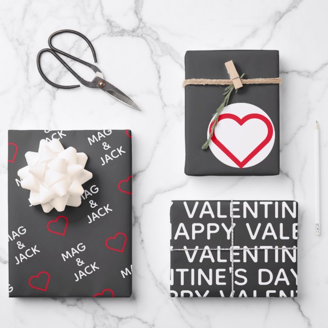 Papel de ajuste de El día de San Valentín personal (Anverso)