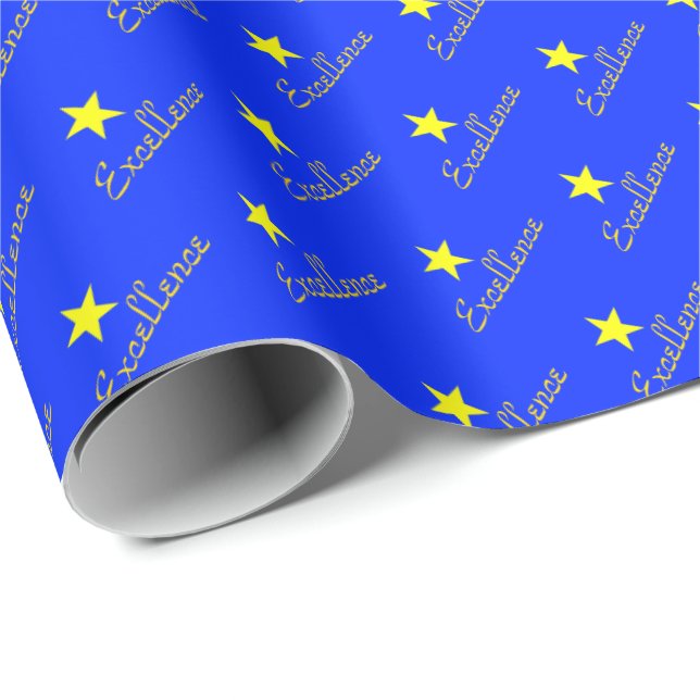 Papel de ajuste de felicitación de la estrella de  (Esquina del rollo)