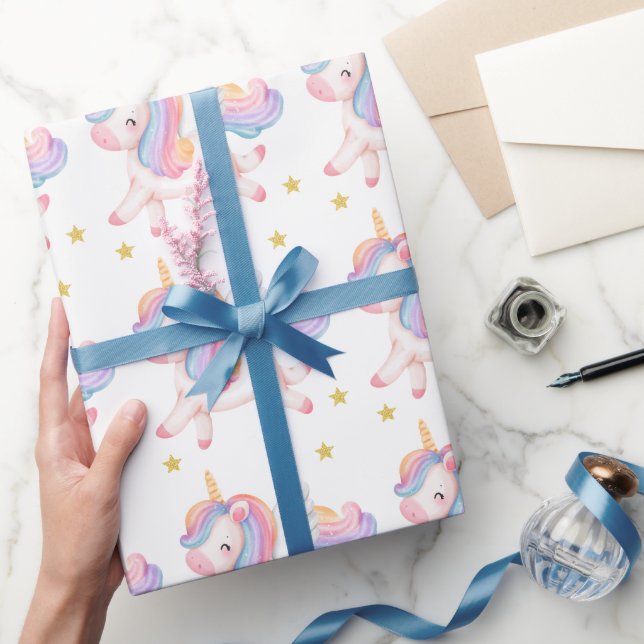 Papel de ajuste de Fiesta de Unicorn (Regalar)