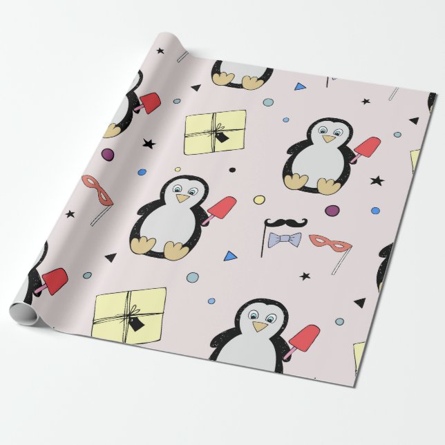 Papel de ajuste de Fiesta personalizado para niños (Desenrollado)