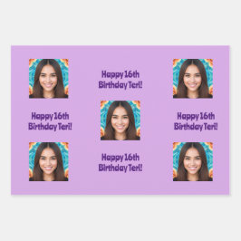 Papel de ajuste de foto de cumpleaños de AI Art