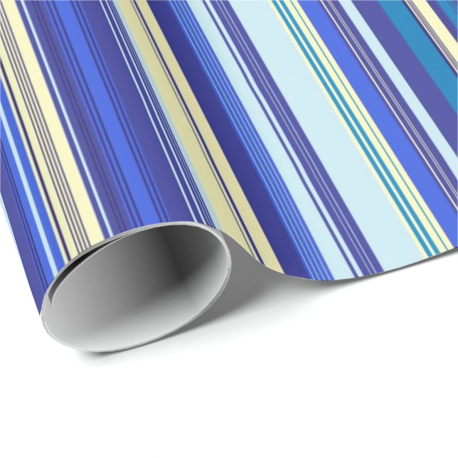 Papel de ajuste de franjas azules (Esquina del rollo)