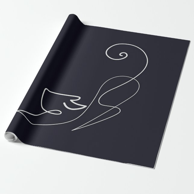 Papel de ajuste de gato imprimible | Papel de rega (Desenrollado)
