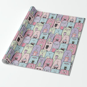 Papel de ajuste de gatos adorables