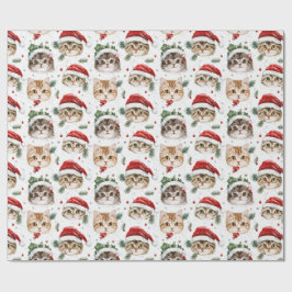 Papel de ajuste de gatos para navidades