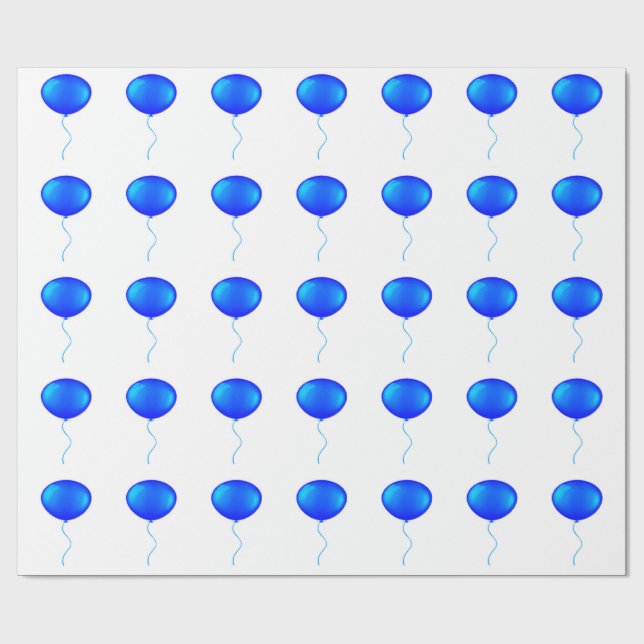 Papel de ajuste de globos azules (Superficie plana)