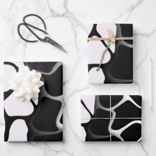 Papel de ajuste de gradiente negro y blanco