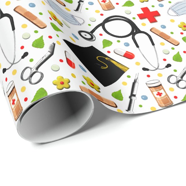 Papel de ajuste de graduación de la escuela médica (Esquina del rollo)