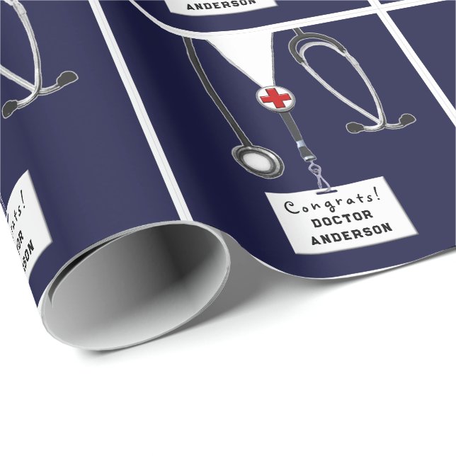 Papel de ajuste de graduación de la escuela médica (Esquina del rollo)