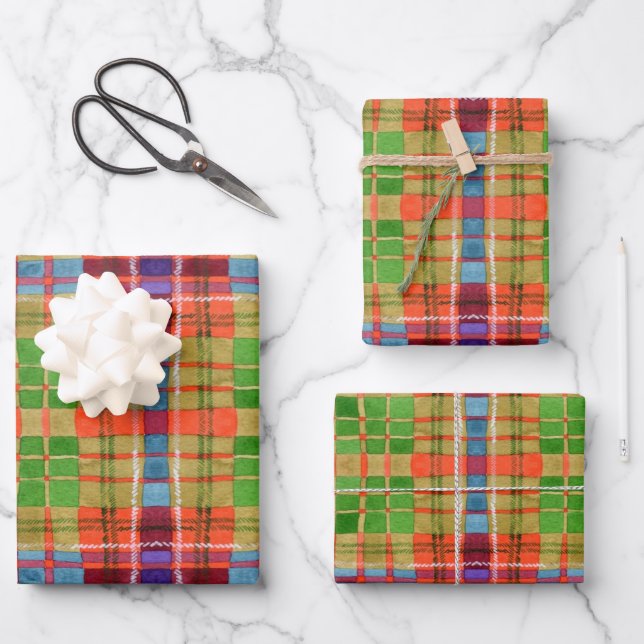 Papel de ajuste de hoja plana MAC RAE TARTAN (Anverso)