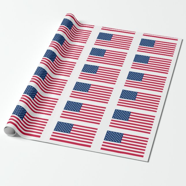 Papel de ajuste de la bandera de los Estados Unido (Desenrollado)