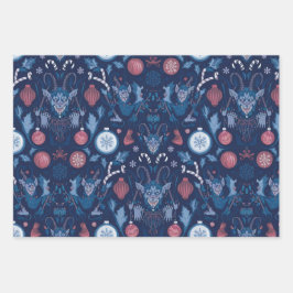 Papel de ajuste de la colección Krampus | Feriado 