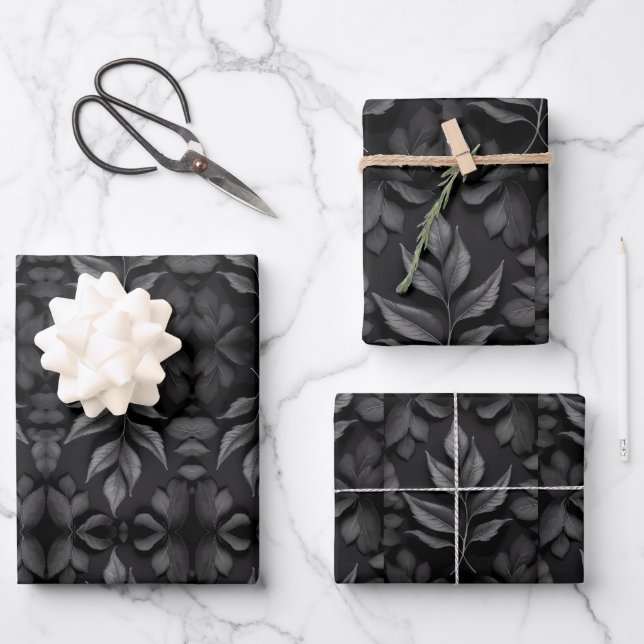 Papel de ajuste de la elegancia de la hoja monocro (Anverso)