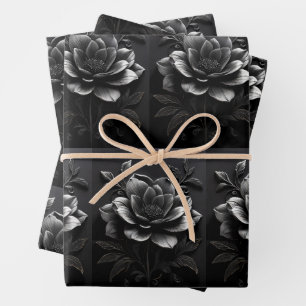 Papel de ajuste de la elegancia del árbol monocrom
