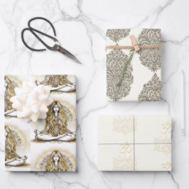 Papel de ajuste de la meditación del yoga